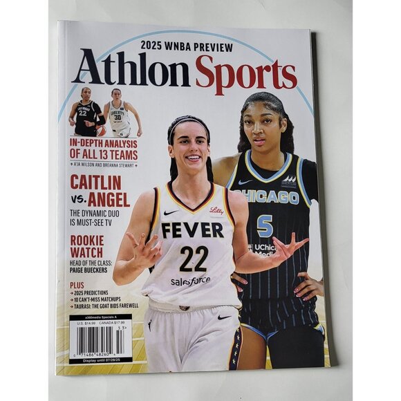 Caitlin Clark Angel Reese 2025 WNBA Preview Athlon Sports Magazine NEW - Picture 1 of 5